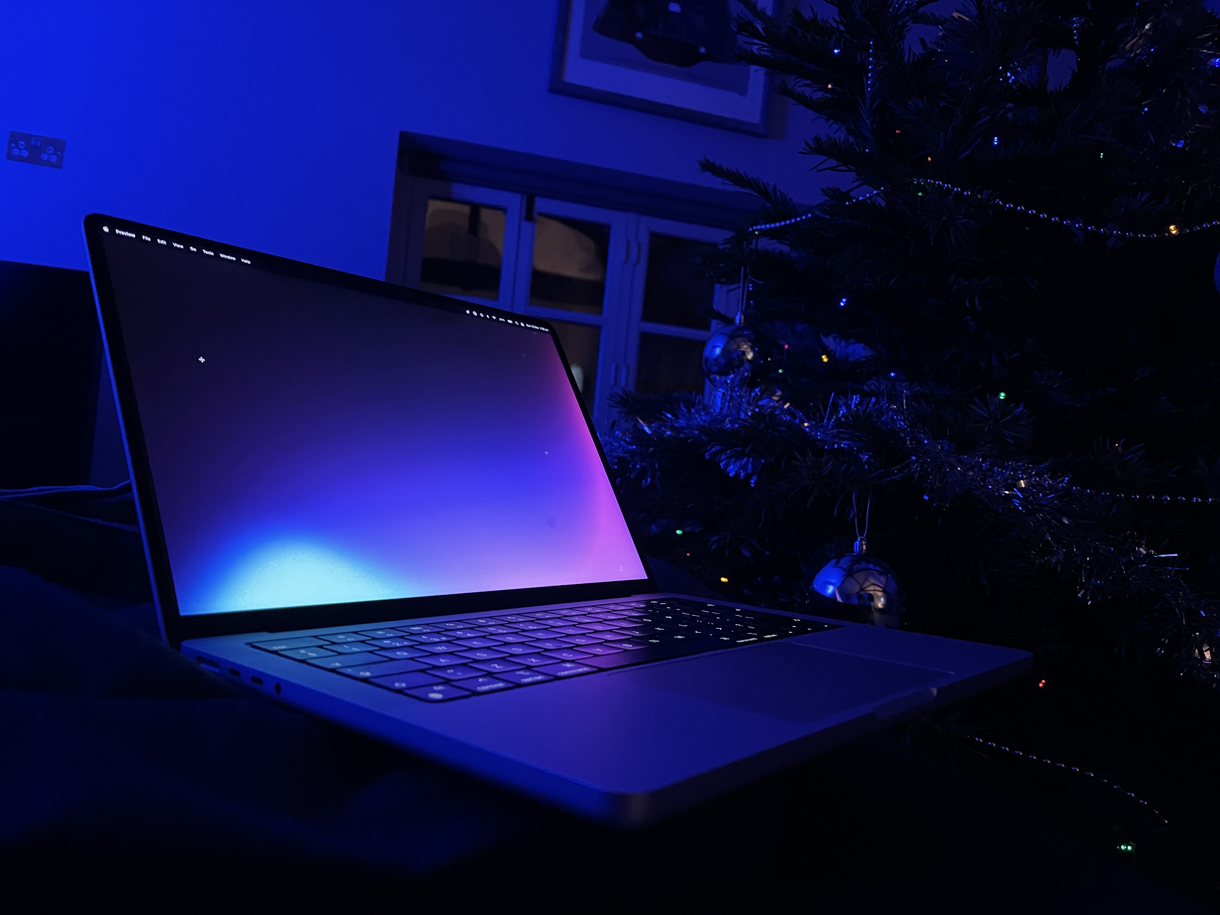 A photo of my new 14" Macbook Pro in silver A photo of my new 14" Macbook Pro in silver